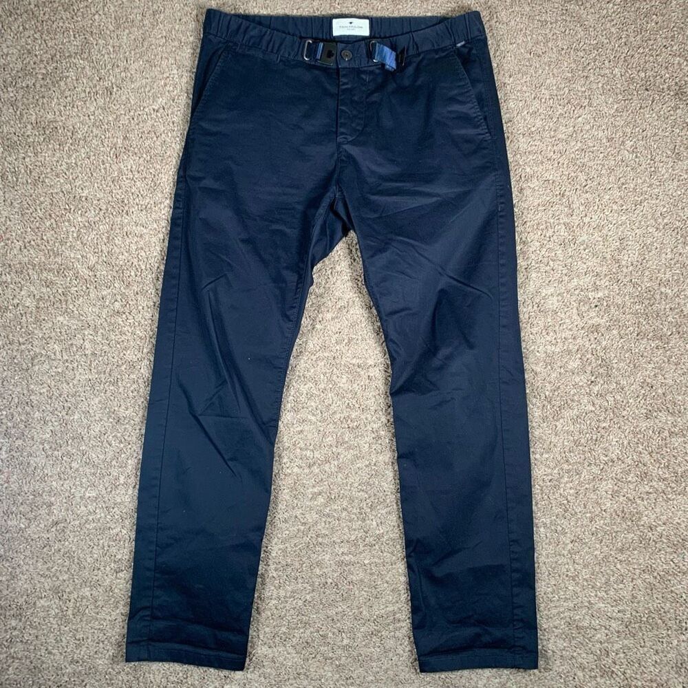 Tom Tailor Mens Relaxed Fit Cotton Blend Cargo Pants Navy Blue Size‎ 30/32